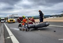 Acidente grave é atendido no Contorno de Jandaia do Sul