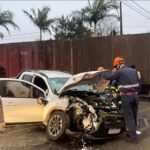 Acidente entre trem e utilitário deixa uma pessoa ferida em Jandaia do Sul