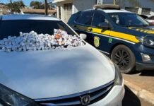 PRF apreende 1,5 mil ampolas de emagrecedores em carro paraguaio em Londrina