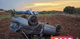 Menina de 7 anos morre após carro da família capotar em estrada rural de Marialva