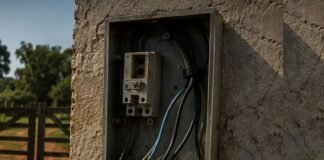 Ladrões furtam padrão de energia e cerca de 100 metros de fios em chácara de Cambira