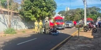 Motociclista morre após parada cardiorrespiratória em grave acidente em Maringá