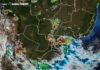 A combinação entre o calor e a aproximação de frente fria favorece a ocorrência de tempestades neste terça-feira