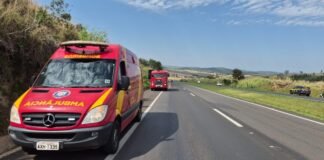 Motociclista e passageiro ficam feridos após queda na BR-376, em Mandaguari