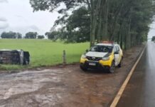 PRE registra quatro capotamentos em menos de seis horas na região de Maringá