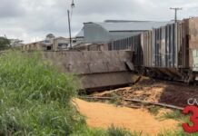 Trem descarrila em Apucarana