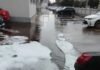 Chuva de granizo provoca alagamentos e assusta moradores em Arapongas