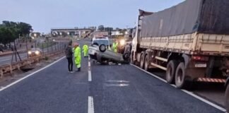 PRF registra capotamento em Mandaguaçu