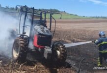 Brigada Comunitária atende incêndio em maquinário agrícola na zona rural de Jandaia do Sul